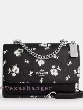 Coach NWT Klare Crossbody Bag with Floral Print CP090 Black Multi